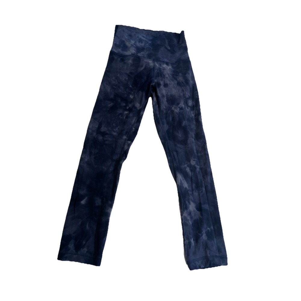 Lululemon Align‎ Leggings Yoga Pants High Rise 21" Navy Tie Dye Size 2